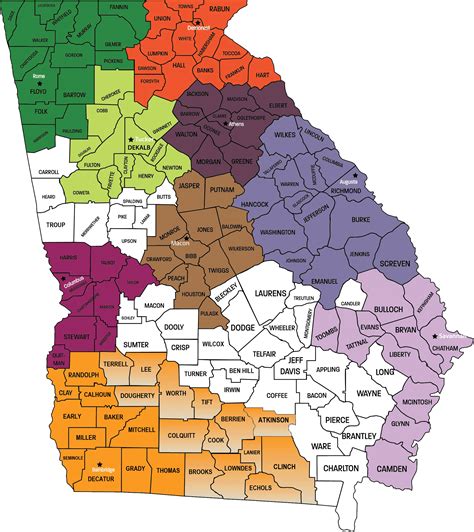Map Of Counties In Georgia World Map