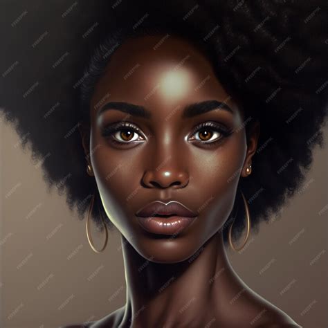 Premium Photo Black Beauty Beautiful Black Girl Afro American African Woman Black Model