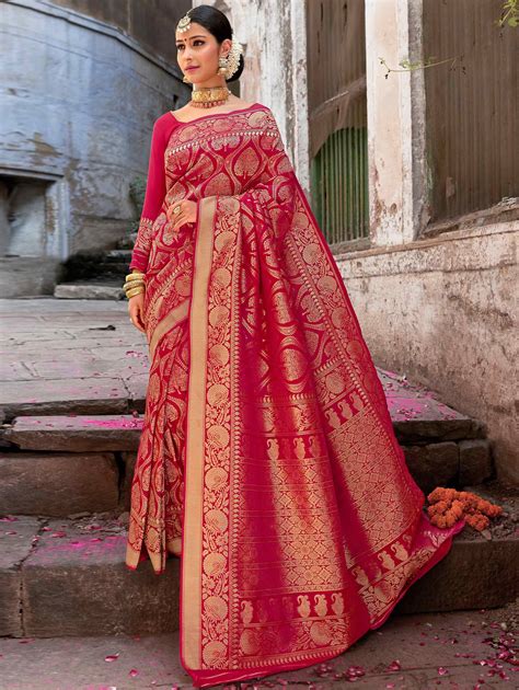 Pink Silk Traditional All Over Woven Saree In 2020 Traditional Sarees Traditional Silk Saree