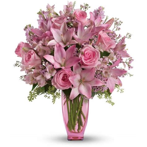 Telefloras Pink Pink Bouquet New Baby Flowers