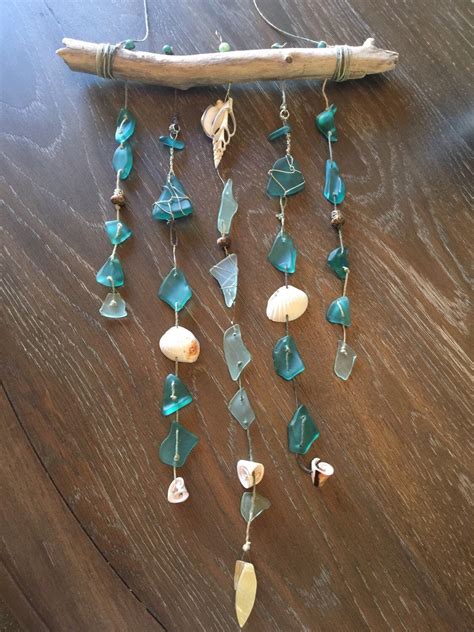 Seaglass Mobile Is A Perfect T For Anyone It Would Make Me Happy Wind Chimes Sea Glass