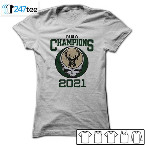 2021 Nba Champions Grateful Dead Milwaukee Bucks T Shirt