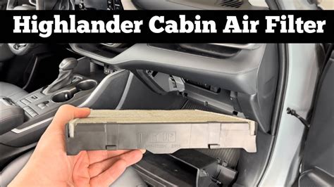 Toyota Highlander Cabin Air Filter How To Change Remove