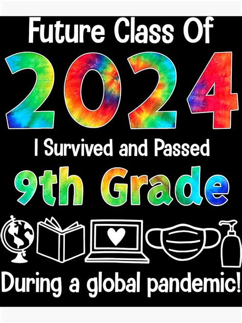 Future Class Of 2024 I Survived Passed 9th Grade Poster By