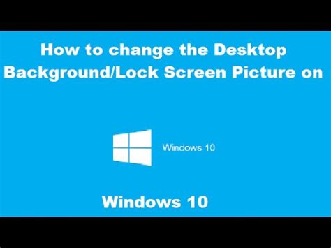 You can change the windows 10 desktop background to a picture you are fond of. How to Change the Desktop Background and Lock Screen ...
