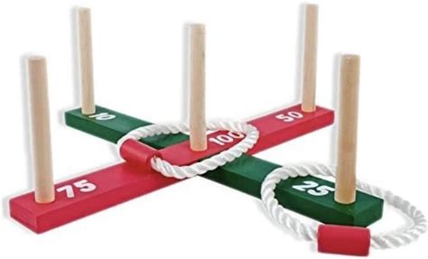 Ring Toss Game Outdoor Garden Game With Rope And Wooden Pegs Hoopla
