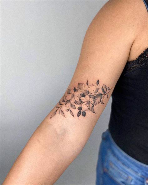 Upper Arm Flower Tattoo Designs Best Flower Site