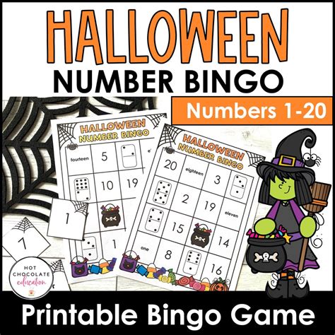 Halloween Bingo Game Numbers 1 To 20 Games And Activities For
