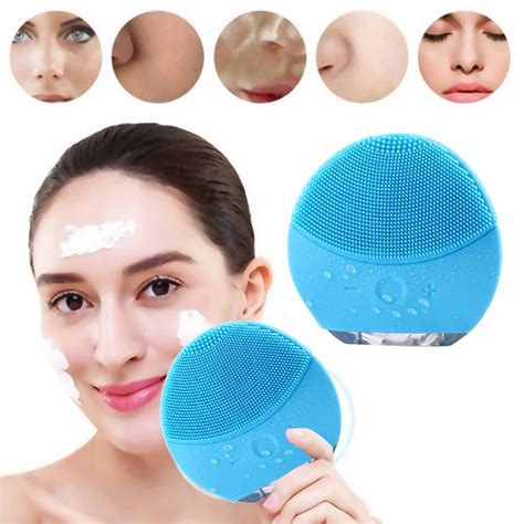 Electric Silicone Facial Cleaner Ultrasonic Vibration Waterproof