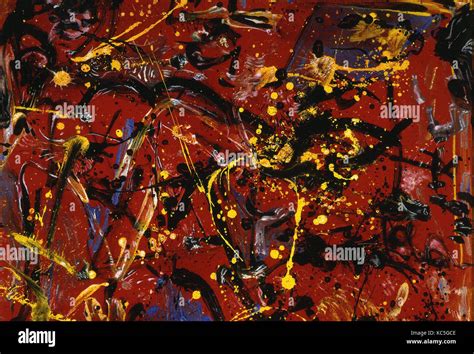 Jackson Pollock Red Composition Stock Photo Alamy