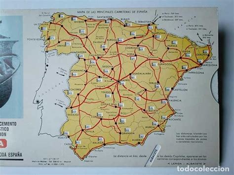 Mapa Principales Carreteras De España Distancia Comprar Reglas De