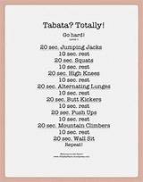 Images of Tabata Exercise Routines
