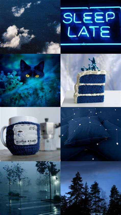 20 Blue Aesthetic Wallpaper Collage Pictures