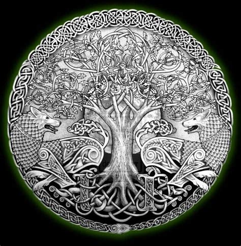 Celtic Tree Of Life And Wolves Tree Of Life Tattoo Celtic Tree Of