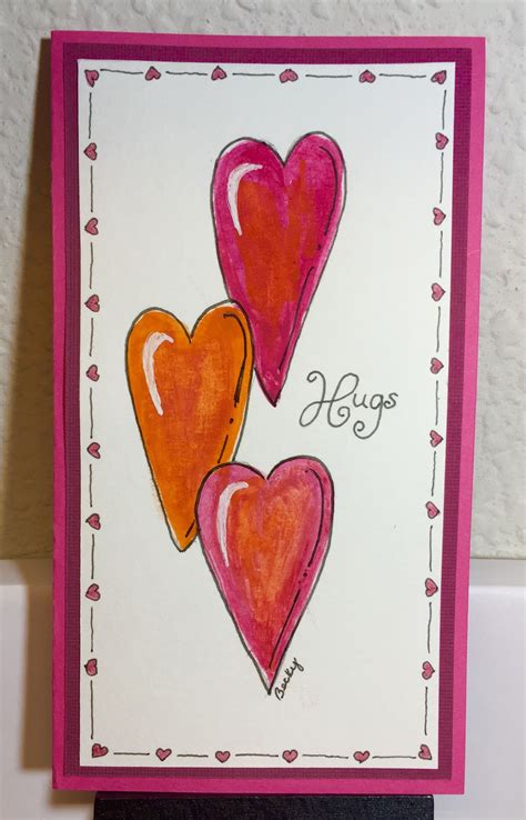 Hand Drawn Valentine Card Valentines Day Drawing Valentines Watercolor