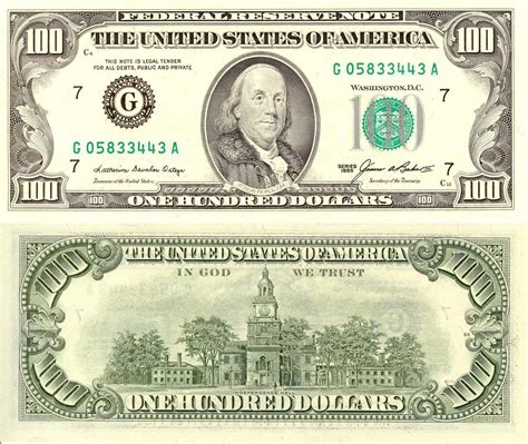 Home And Garden Ben Franklin Hundred Dollar Bill Glossy Poster Picture