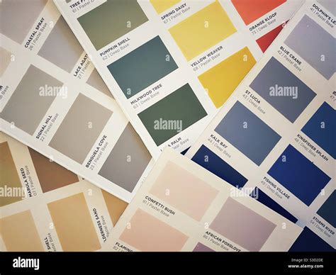 Paint Colour Samples Stock Photo Alamy
