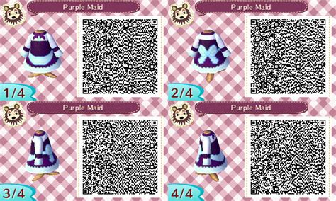 Purple Maid Outfit Animal Crossing New Leaf Qr By Serukii On Deviantart