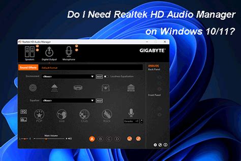 Do I Need To Download Realtek Hd Audio Manager On Windows 1011 Minitool