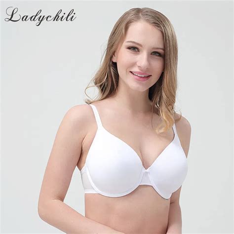 Ladychili Women Intimates Big Girl Efghi Big Breast Bra Brief Design White Summer Ultra Thin