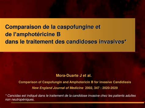 Ppt Mora Duarte J Et Al Comparison Of Caspofungin And Amphotericin B