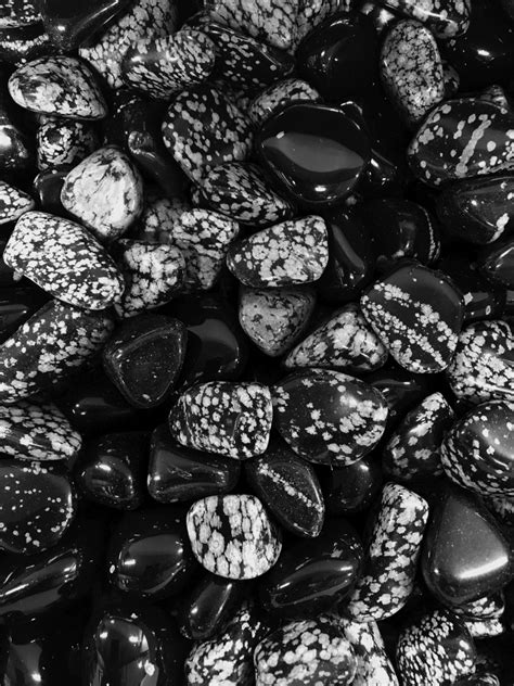 Tumbled Stones Obsidian Snowflake Tumbled Stones 250g