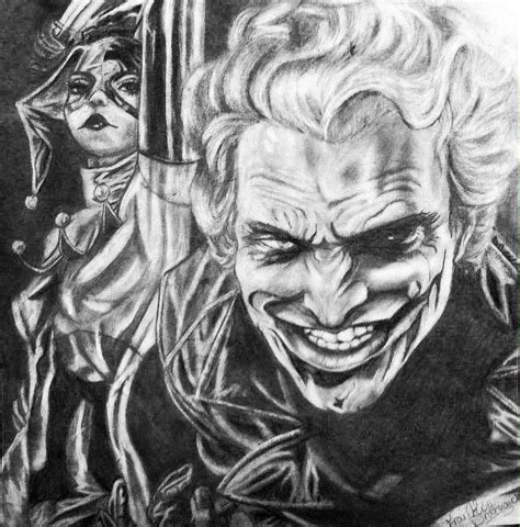 Joker And Harley Quinn Drawing By Frankie Dratviki