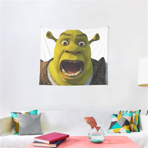 Surprised Shrek Tapestry By Cam Guay Redbubble