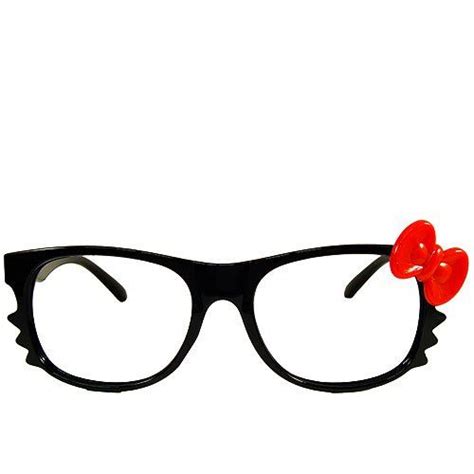 hello kitty eyeglass all black frame with red bow no lens ufindings dp