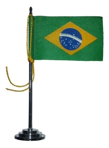 Mini Bandeira De Mesa Do Brasil 15 Cm Poliéster Mercadolivre
