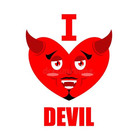 Love Of Satan Devil And Black Heart Thumb Up Stock Vector