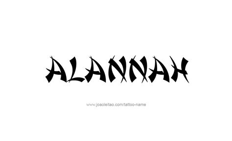 Alannah Name Tattoo Designs