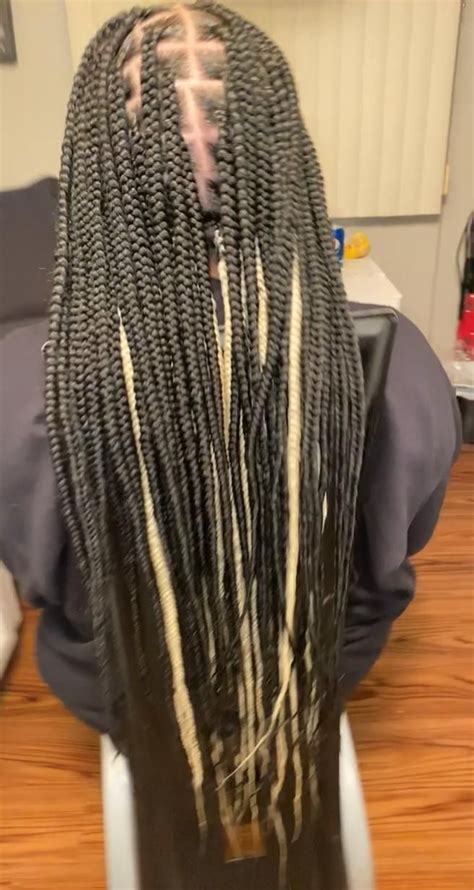 Peekaboo Knotless Box Braids In 2022 Braids For Long Hair Hair Styles African Hair Braiding