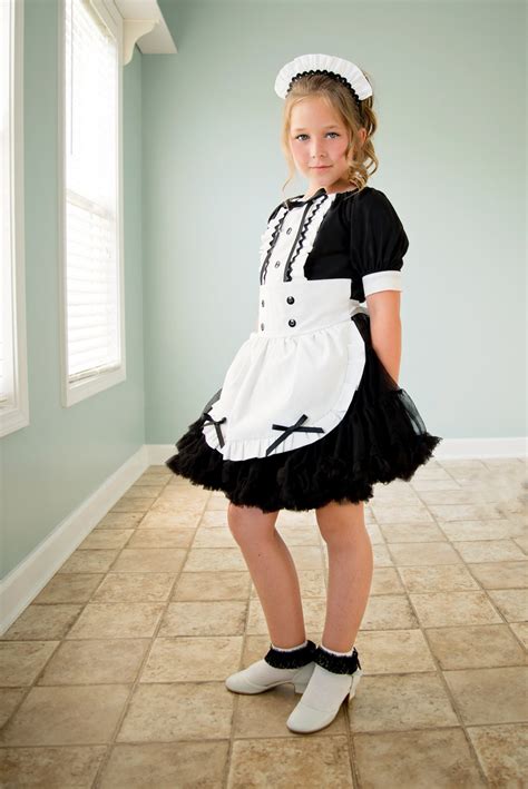 French Maid Costume Pageant Black And White Lolita Maid Etsy