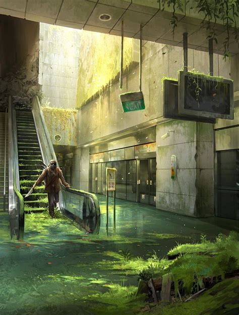 Abandoned Station Photobash Post Apocalyptic Art Sci Fi Concept