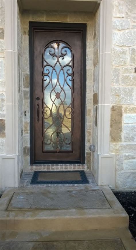 Single Custom Wrought Iron With Very Flowing And Unique Scroll Work