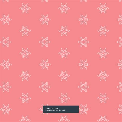 Cute Simple Flower Pattern Background Download Free Vector Art Stock