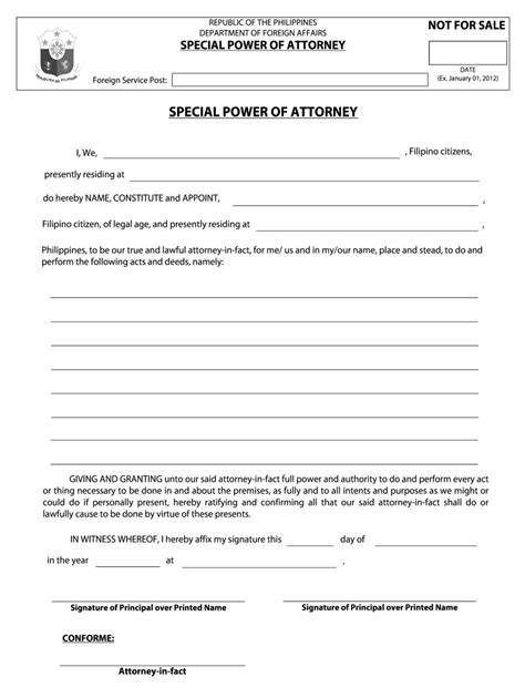 Special Power Of Attorney From U S A To Philippines Sample Airslate Signnow