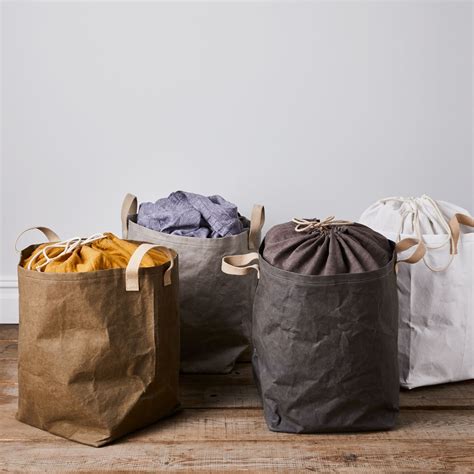 Uashmama Drawstring Laundry Bag 9 Colors Paper Cotton Linen Artofit