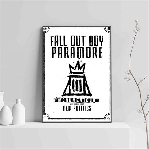 Fall Out Boy Paramore Monumentour Poster Poster Art Design