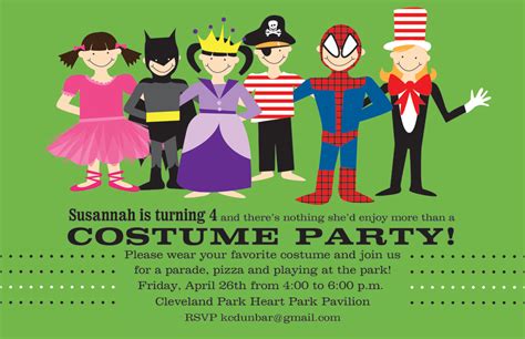 Costume Party Invitation Template