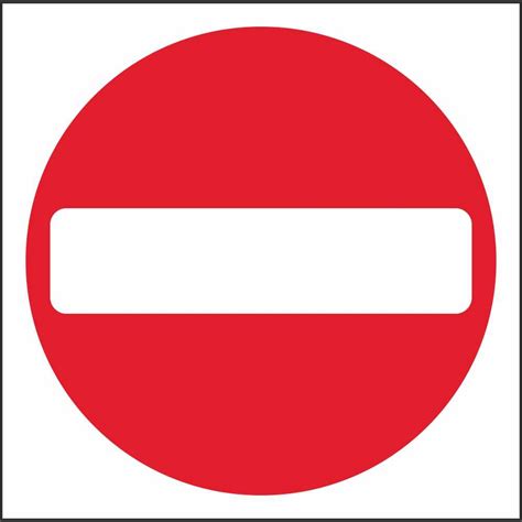 Rus 050 No Entry Regulatory Traffic Road Safety Signs Ireland