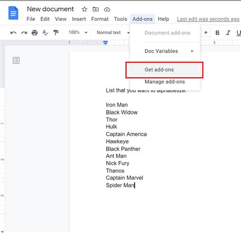 How To Put Words In Alphabetical Order On Google Docs