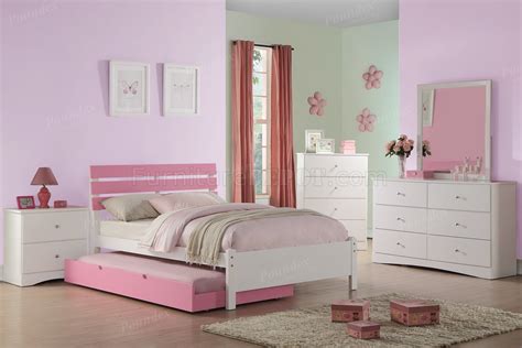 Maybe you would like to learn more about one of these? F9323 Kids Bedroom Set 4Pc in White & Pink by Boss w/Options