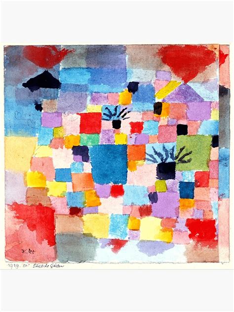 Paul Klee Southern Gardens Klee Inspired Fine Art Wsignature Poster