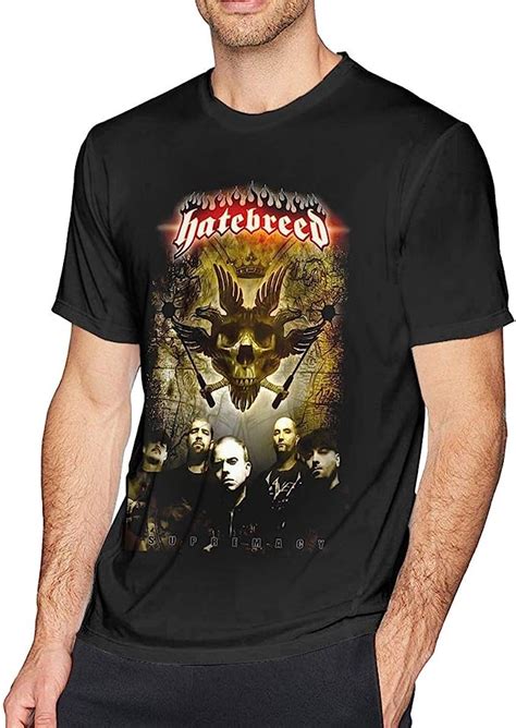 men supremacy american metalcore band hatebreed t shirts cool cotton tees tops crew neck short