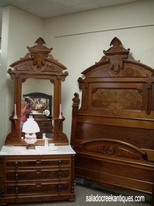 Bedroom combines modern style with victorian touches [design: Salado Creek Antiques - Victorian Walnut Bedroom Set ...
