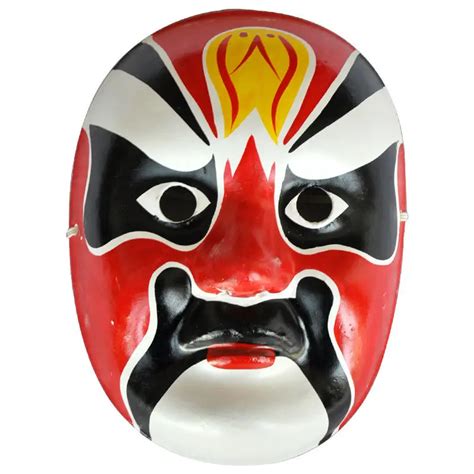 Chinese Opera Mask Paper Mache Opera Facial Mask For Party Halloween
