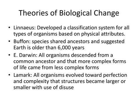 Ppt Theories Of Biological Change Powerpoint Presentation Free