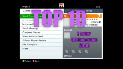 Top 10 Og 2 Letter Gamertags 2016 Youtube